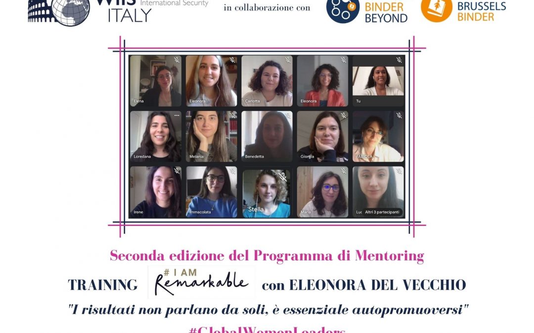 Seconda edizione Programma di Mentoring: Training #IamRemarkable